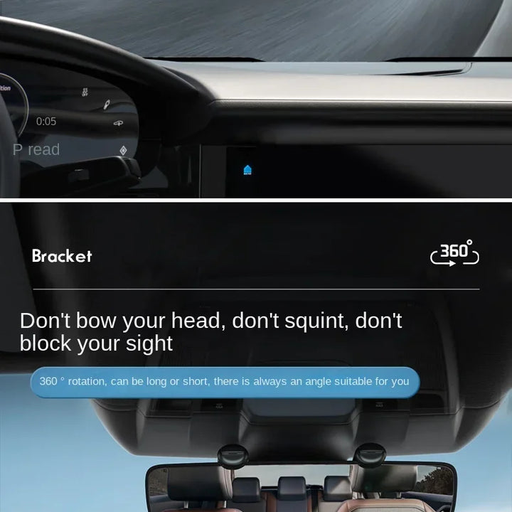 Rearview Mirror Phone Holder Car 360 Rotation Phone Mount Stable Gripper Smartphone Navigation Bracket For iPhone Samsung Xiaomi